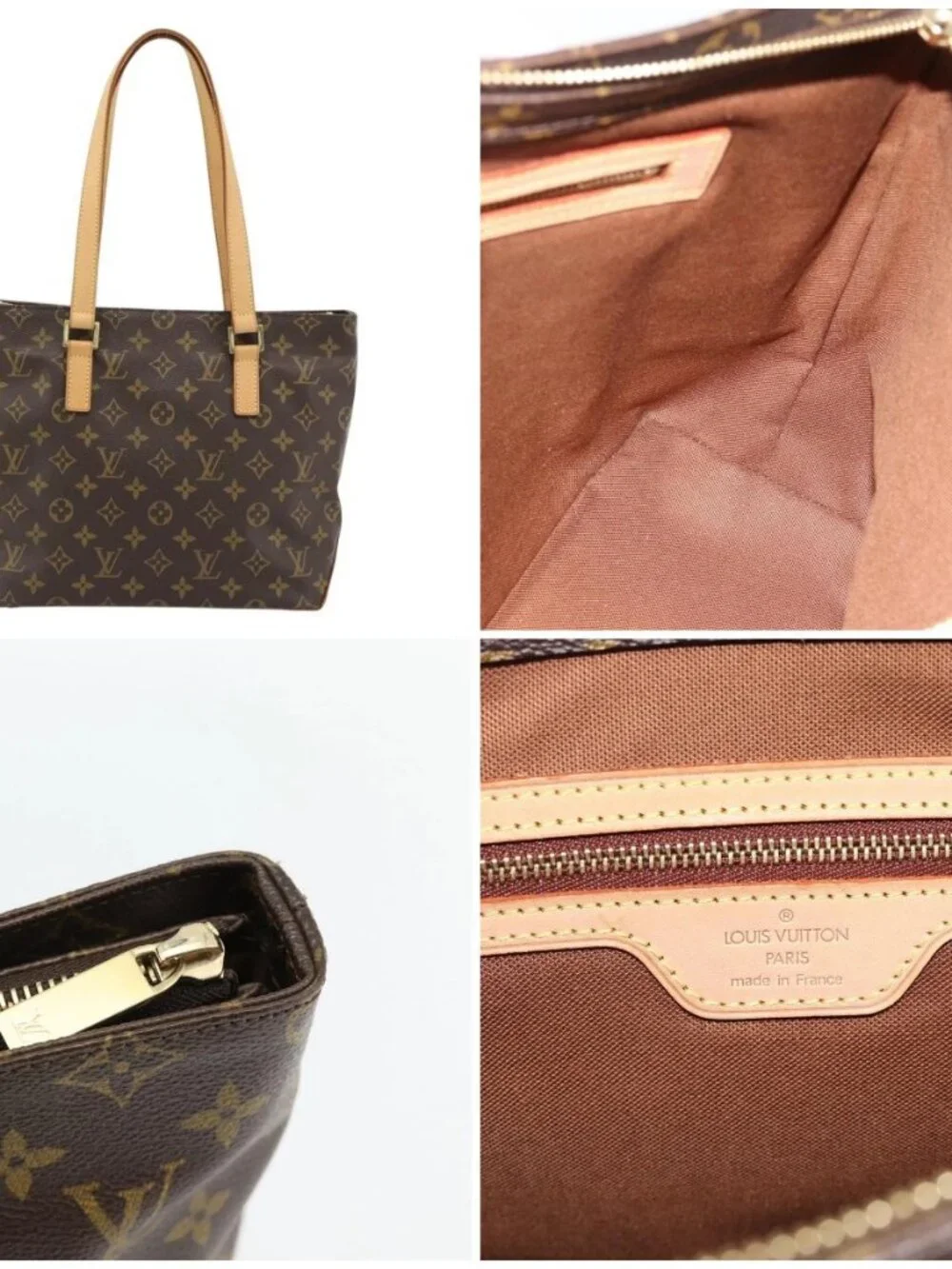 LOUIS VUITTON Monogram Cabas Piano Tote Bag M51148 LV Auth 180811SAV